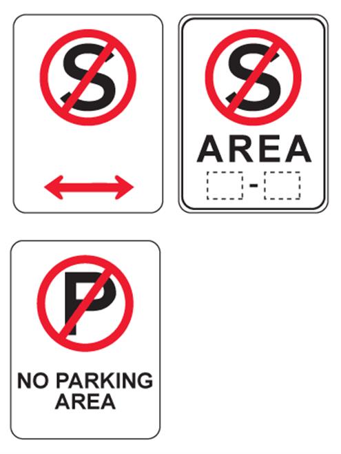 Parking signage - no parking versus no stopping