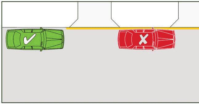 Parking signage - yellow lines