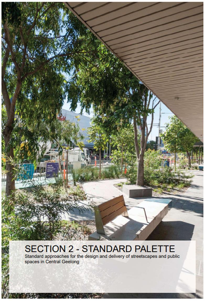 Central Geelong Public Realm Framework - Section 2 - Standard Palette