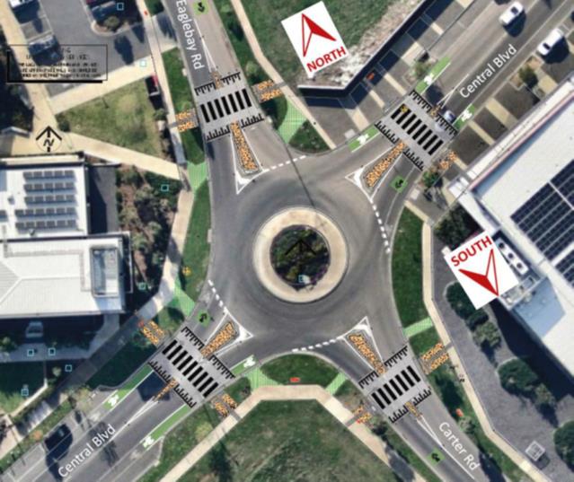Carter Rd - Central Blvd - Eaglebay Rd, Armstrong Creek road safety upgrade
