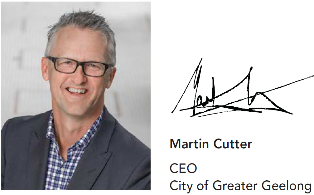 Image and signature of CEO Martin Cutter