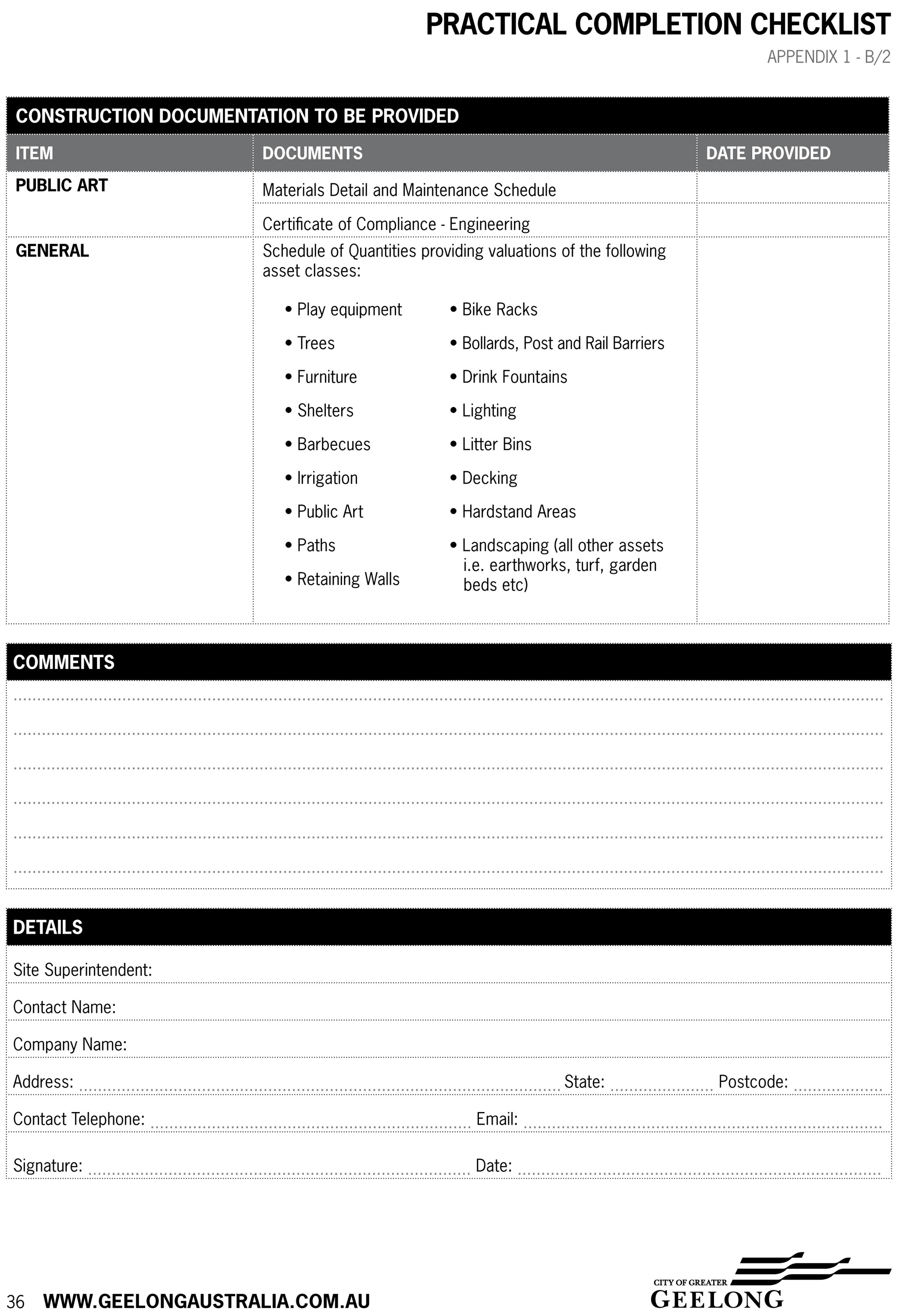 Appendix 1 - B/2