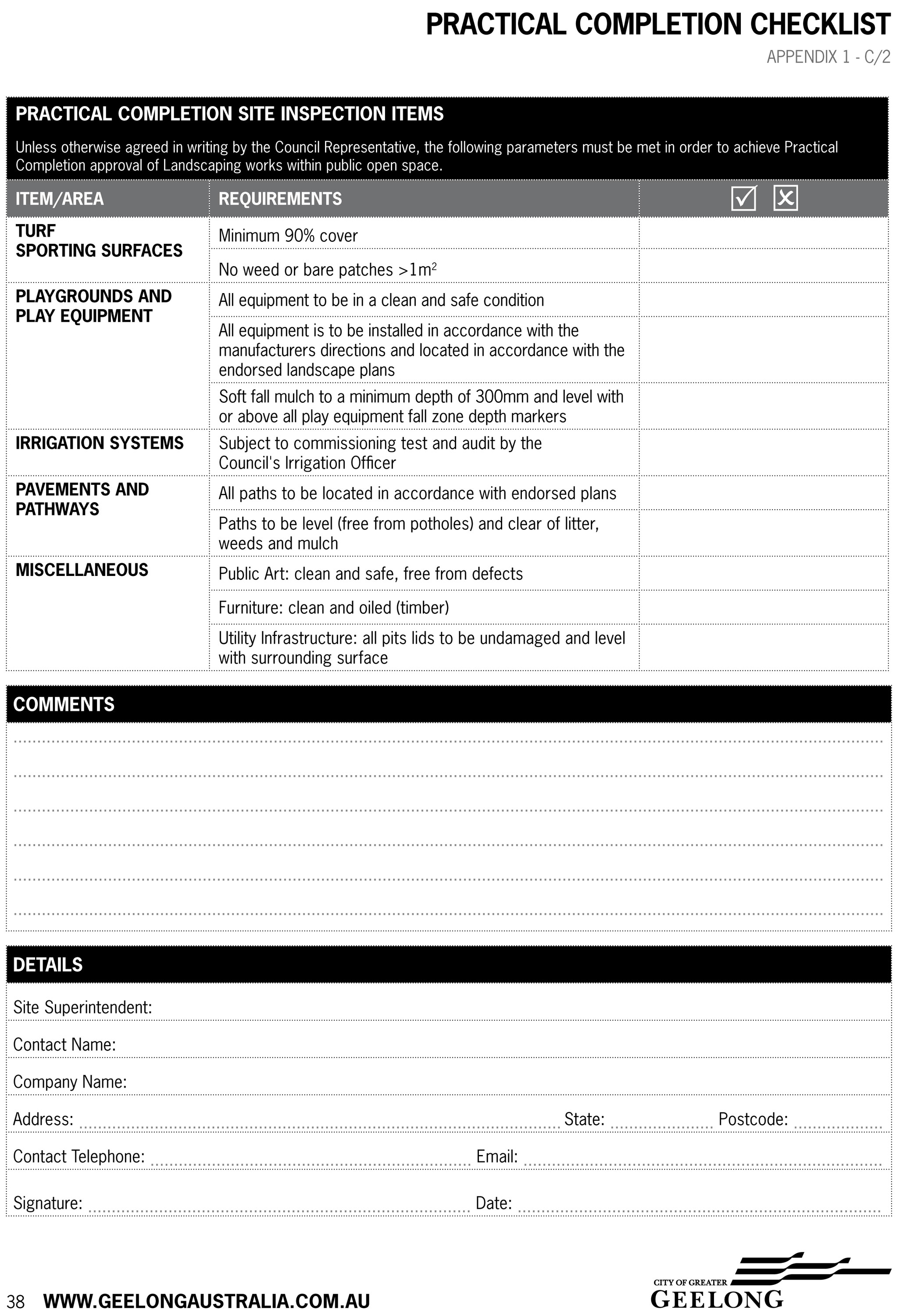 Appendix 1 - C/2