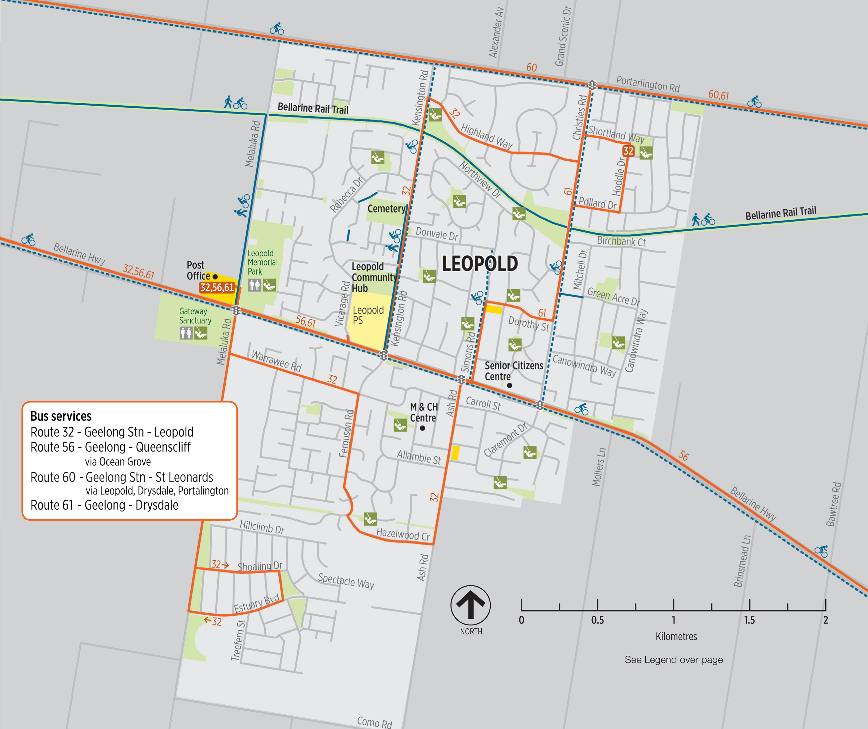 Leopold active trail map