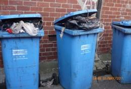 bins overflowing
