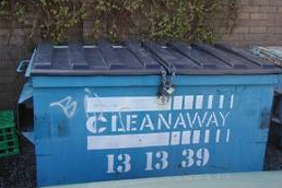 Bin with lid closed
