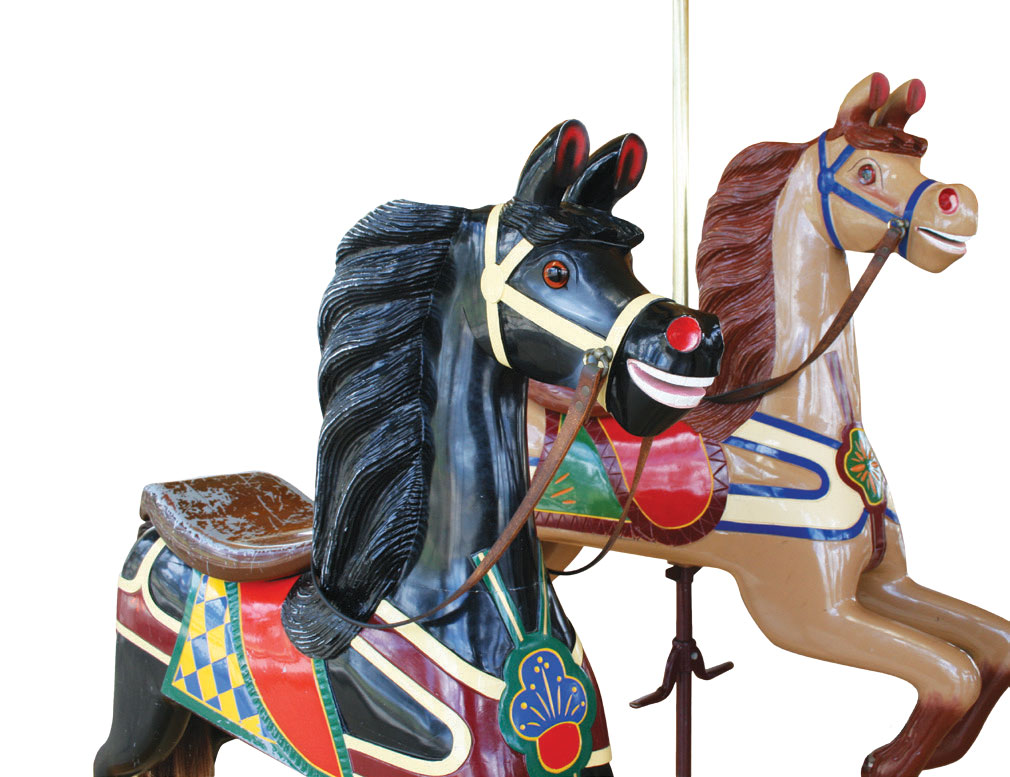 Restored horses at the Carousel