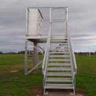 Ladder leading up to light compound