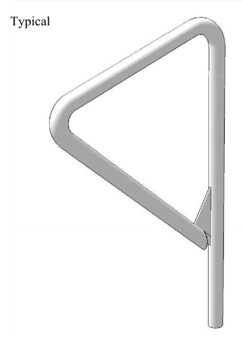 Diagram of a typical bike rack