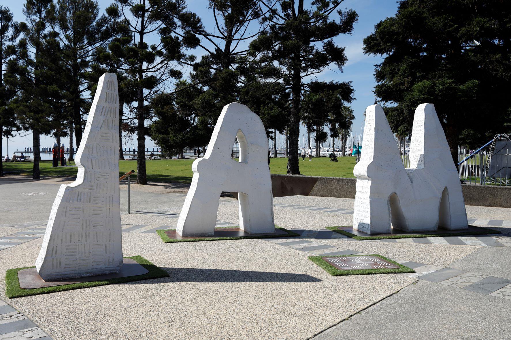 I Am Waterfront - I AM public artwork
