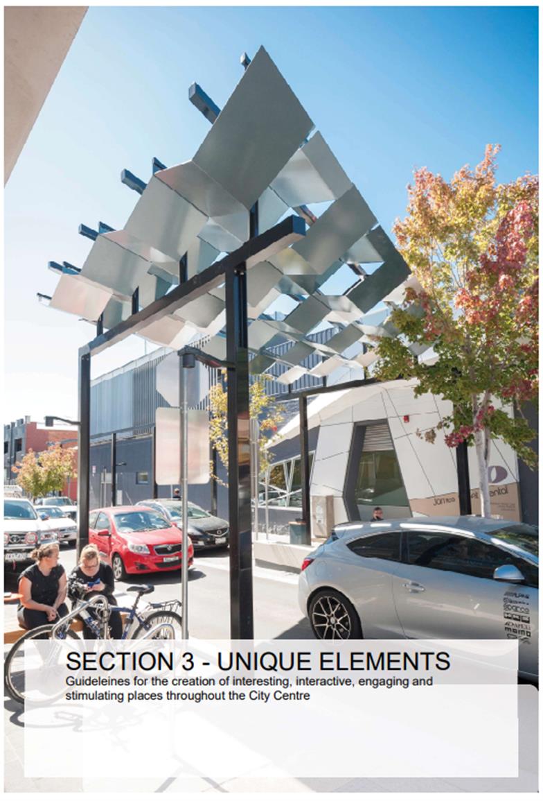 Central Geelong Public Realm Framework Section 3 Unique Elements - Public Realm Framework - Section 3 - Unique Elements
