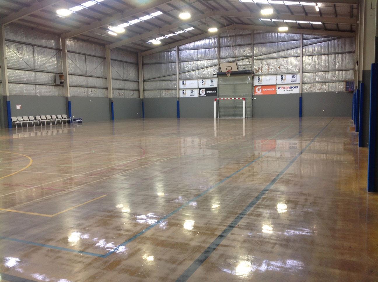 View of court one.