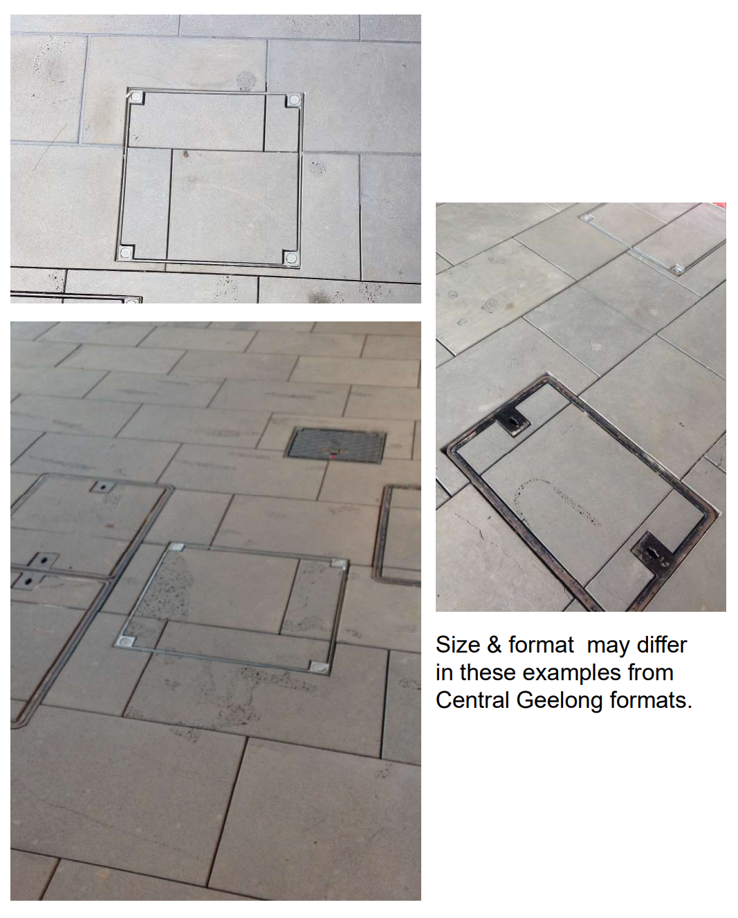 Size and format may differ in these exammples from Central Geelong formats.