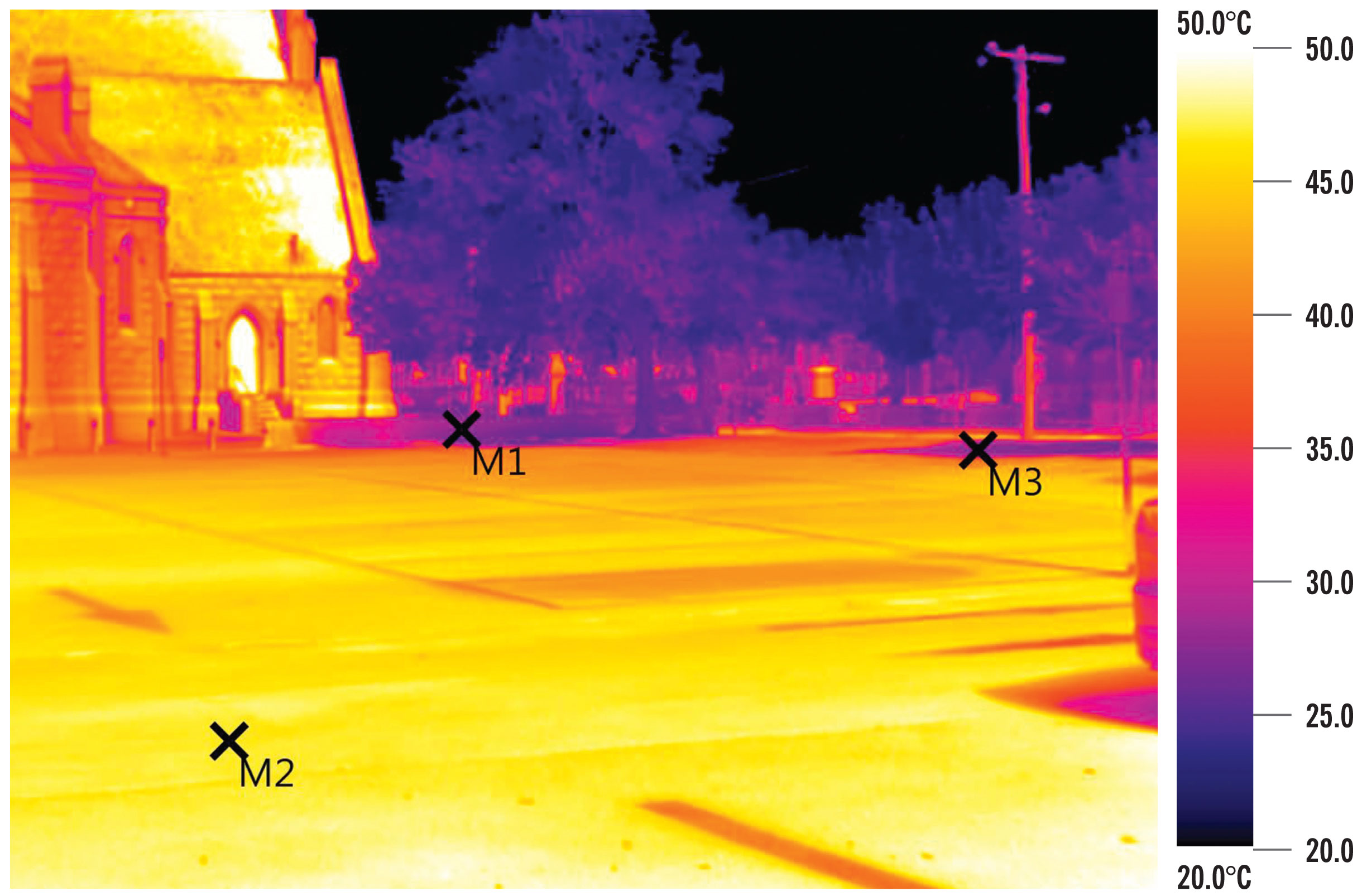 Asphalt shaded by trees is 19 degrees Celsius cooler than unshaded asphalt.
