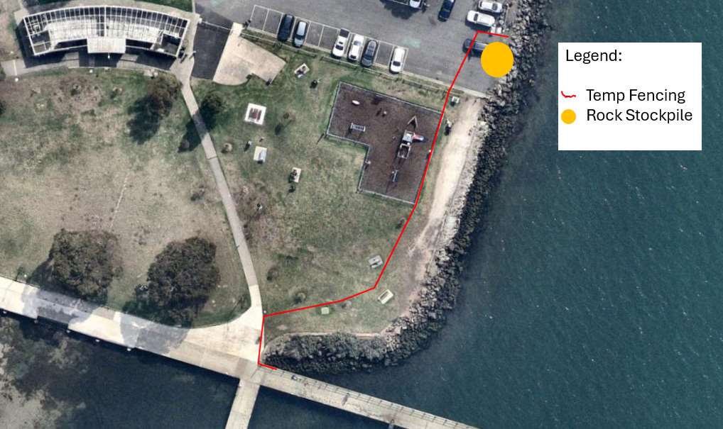 Site plan - Seawall works