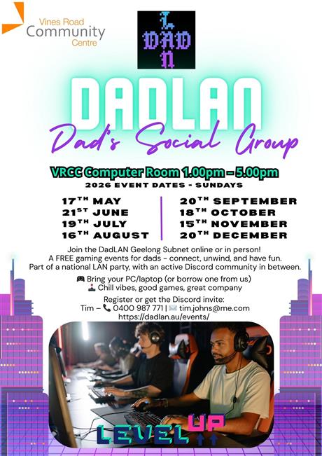 Dad's social group flyer