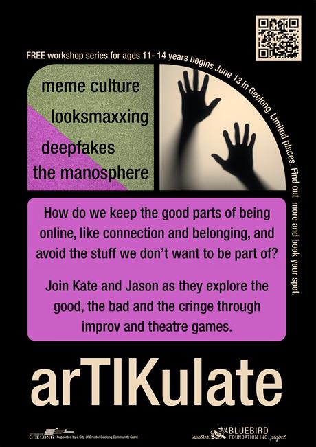 Flyer for arTIKulate with hands