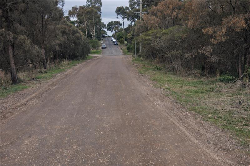 Unsealed section of Williams Road Mount Duneed