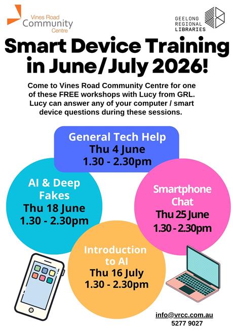 Smart device training in June and July