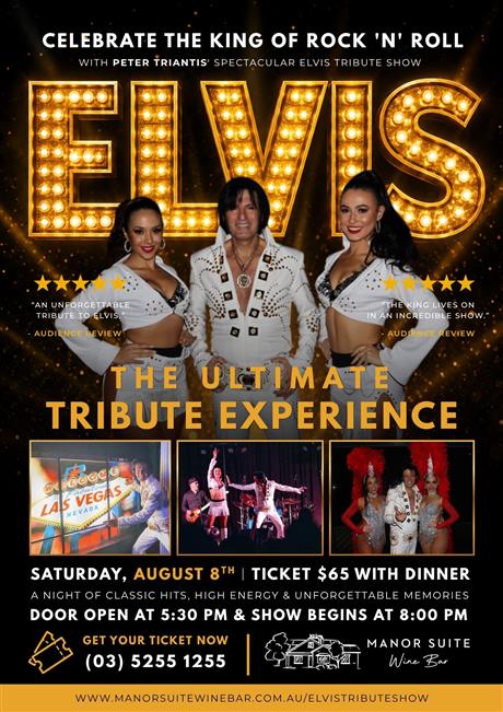 Image of flyer for Elvis tribute show