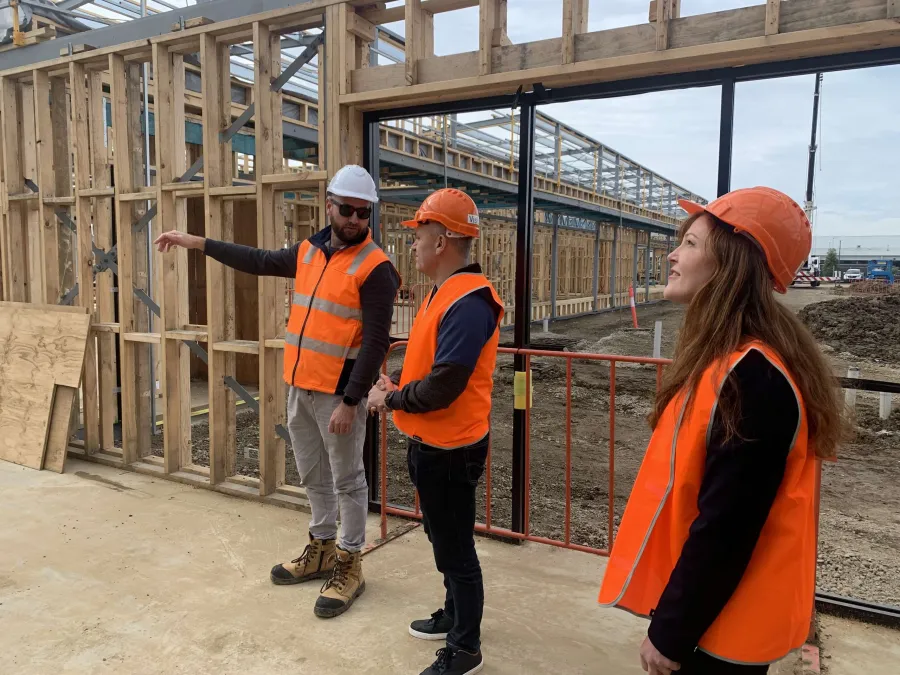 L-R: Simon Jeanes - Coordinator Capital Projects, City of Greater Geelong, Darren Cheeseman - Member for South Barwon, Councillor Belinda Moloney