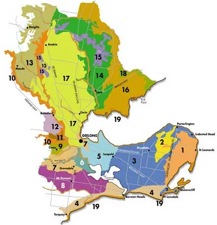 Map showing the 19 different plant zones across Geelong.jpg