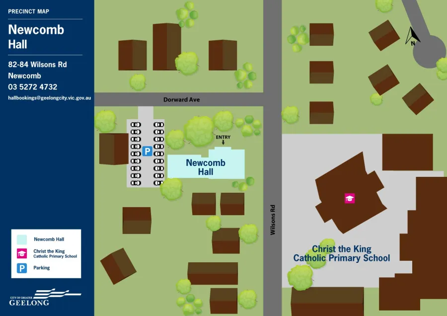 15569 City of Greater Geelong Newcomb Hall Precinct Map Final - Newcomb Hall
