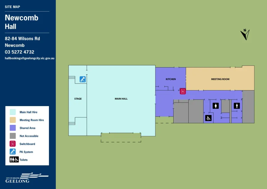 15569 City of Greater Geelong Newcomb Hall Site Map Final - Newcomb Hall