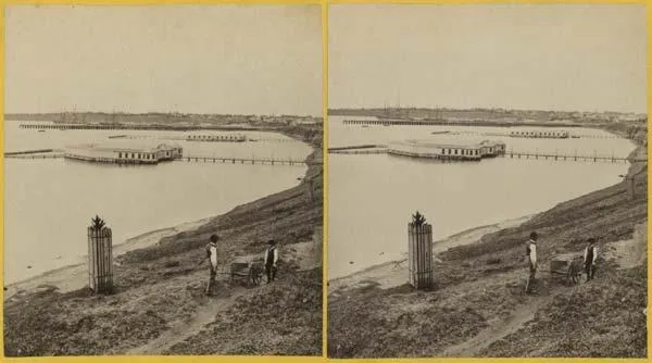 A view of the western beach sea baths