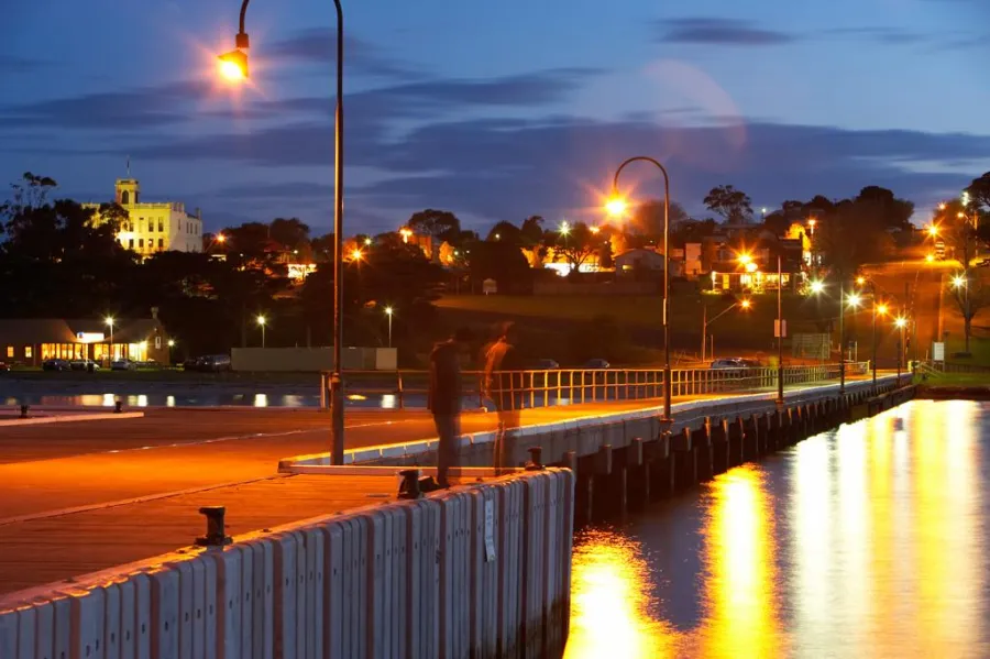 Portarlington pier at night