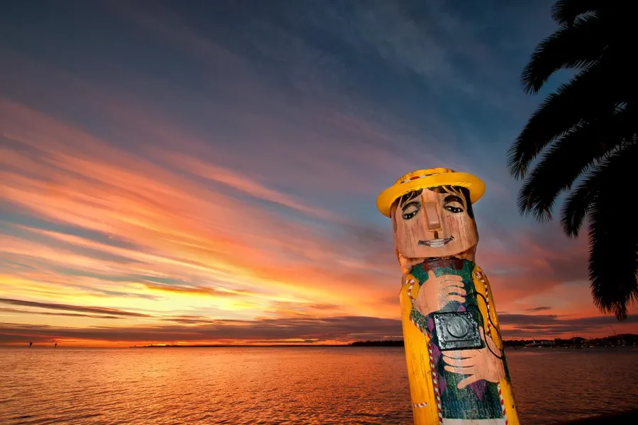 One of Geelong's waterfront bollards