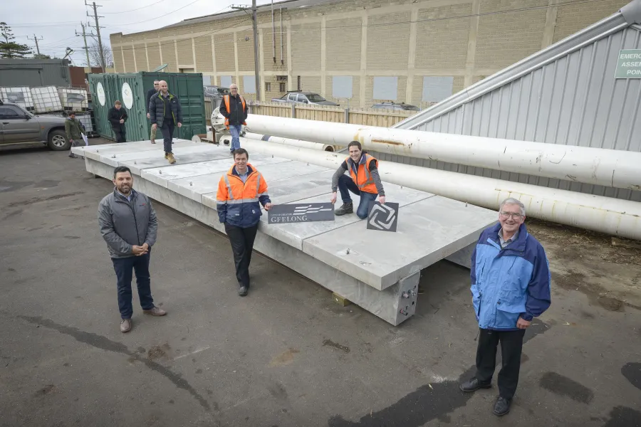 Smiles all round with final bridge testing completed.