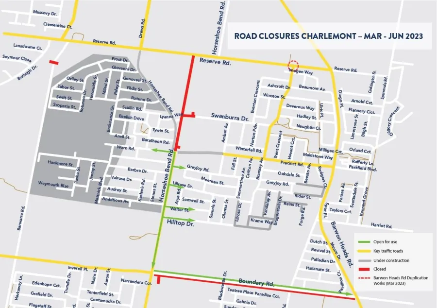 Roads open and closed in Charlemont from March to June 2023