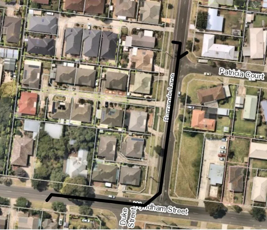 Image showing extension of Barrands Lane drainage network