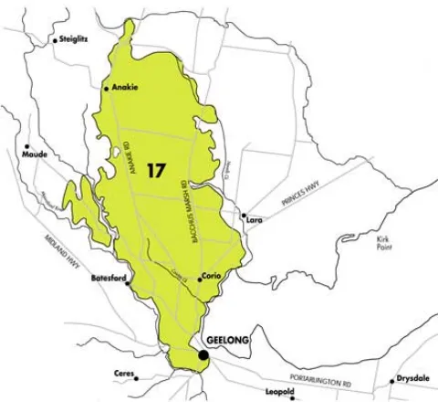 Zone17Map - Anakie East, Lovely Banks and the Corio Basalt Plains indigenous plants