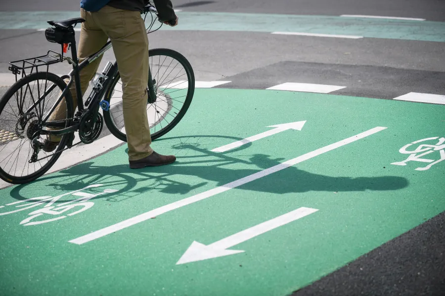 bike.jpg Designated bike lanes in central Geelong.