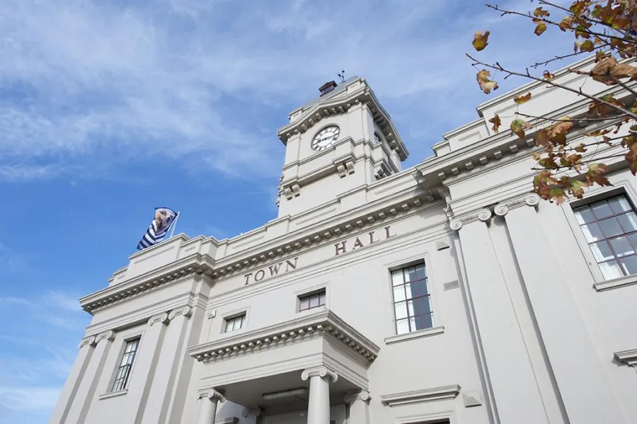 Geelong West town hall Geelong West town hall facade