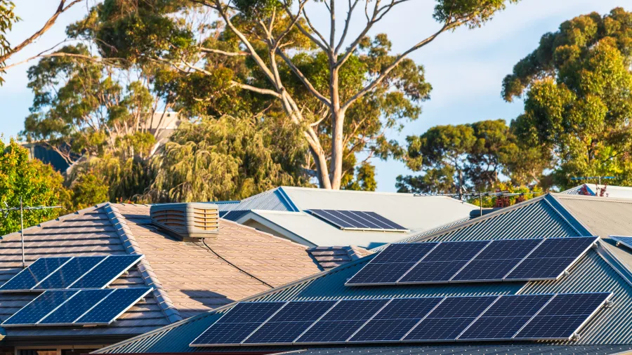 image showing solar panels on roofs