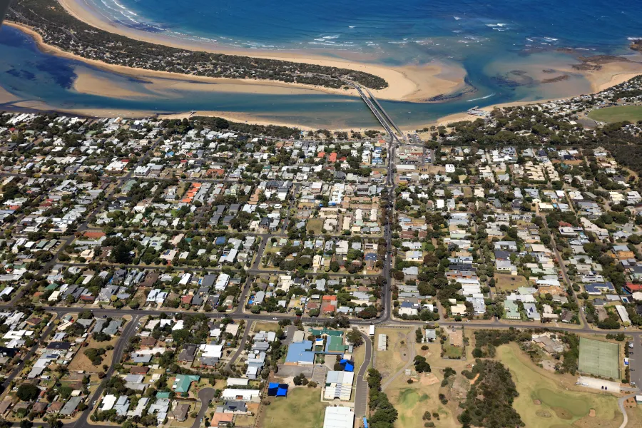 Barwon Heads aerial shot