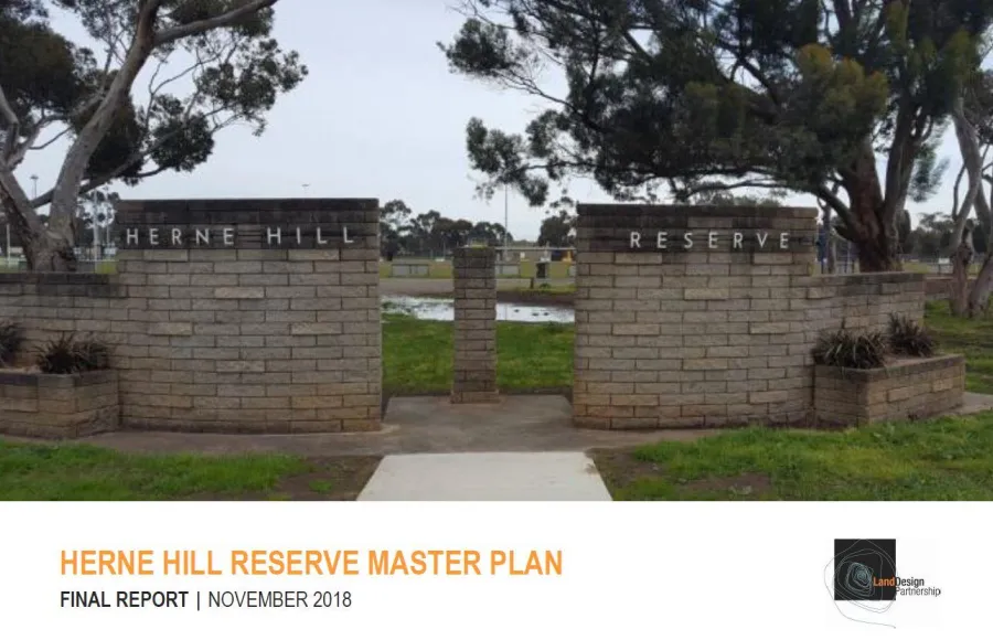 Herne Hill Reserve Master Plan - Cover