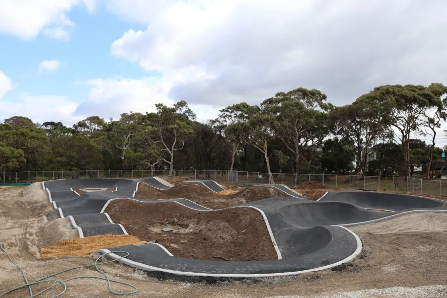 Ashphalt pump track.