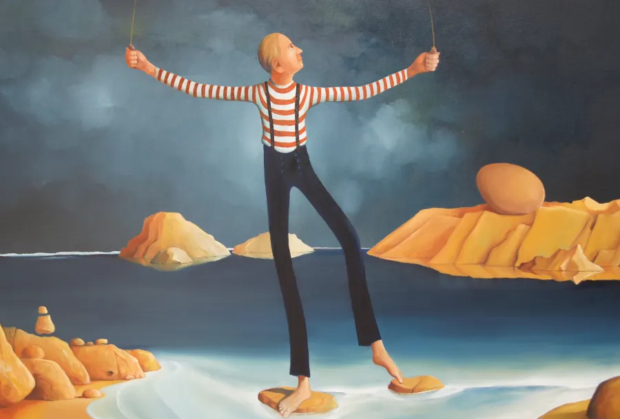 Man skipping