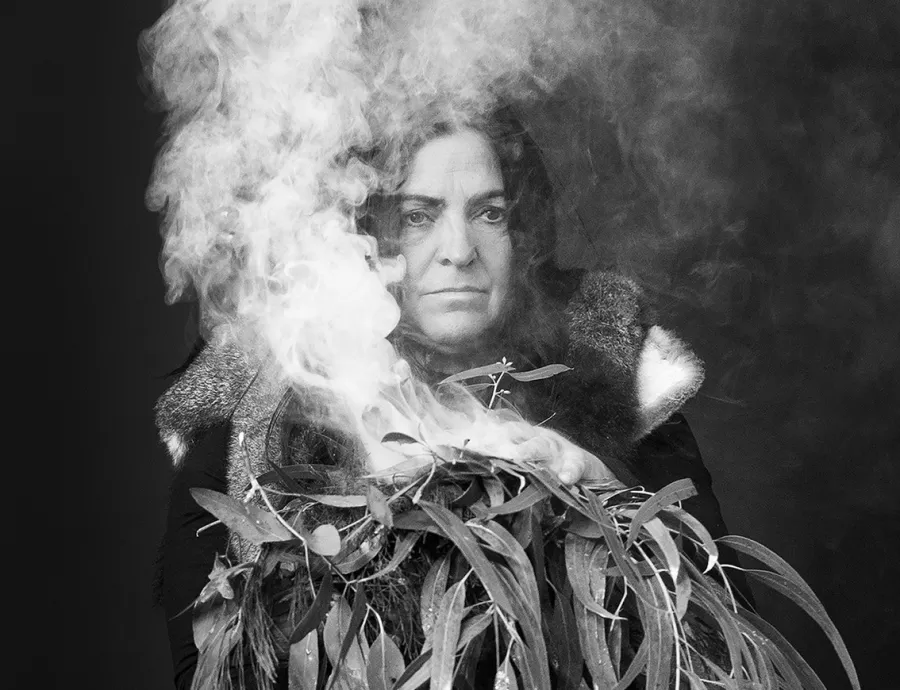 Corrina Eccles Black and white image of First Nations leader Corrina Eccles