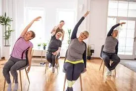 Chair yoga class