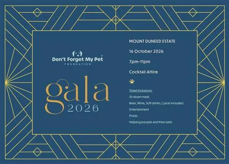 Don't Forget My Pet Gala invite