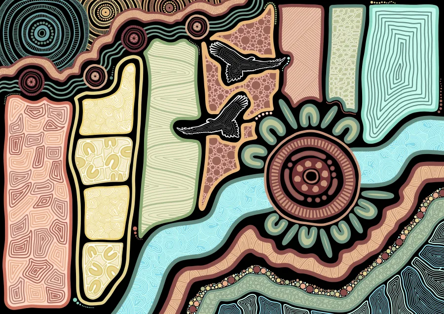 Projection image representing family coming together through every stage of life.