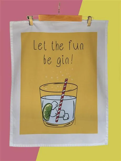 Image of let the fun be gin with a glass of gin