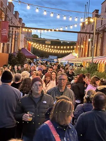 Image of people at a night market