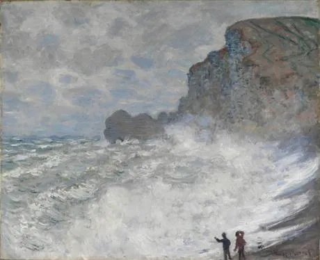 Claude Monet - Rough weather at Etretat painting Claude Monet - Rough weather at Etretat
