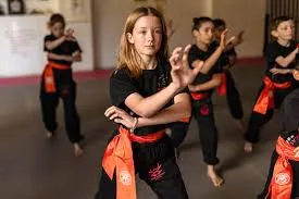 young people in self defence class